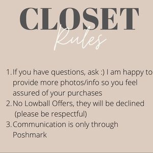 Closet Rules :)